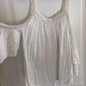 Detailed open shoulder blouse